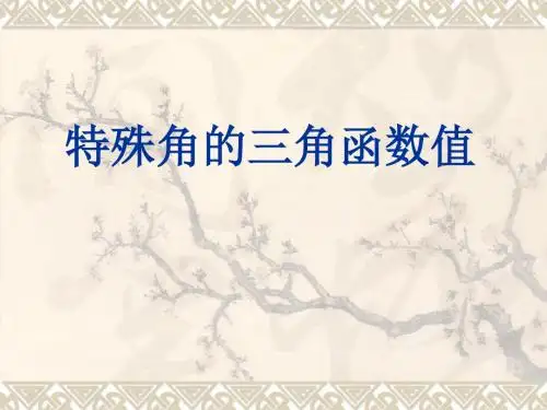 特殊角的三角函数值((10.18)