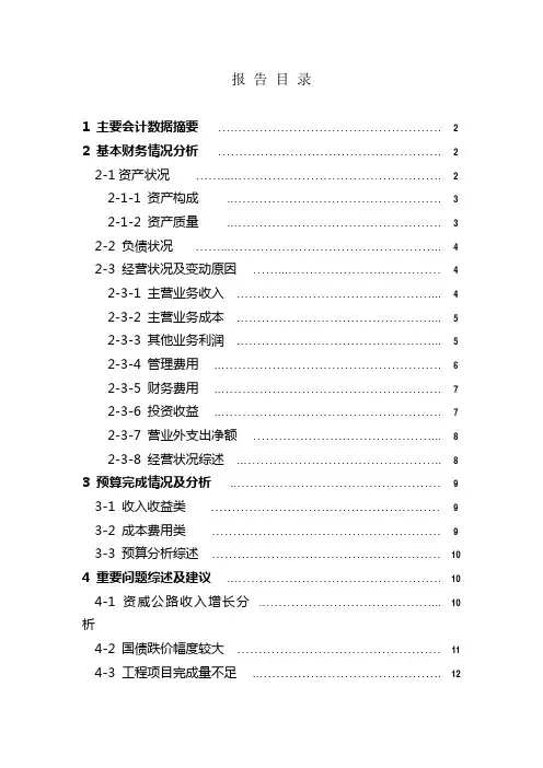 财务分析报告