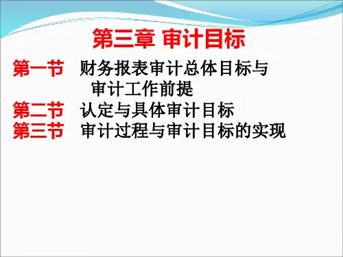 第三章3 审计目标