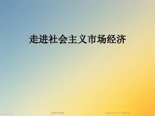 走进社会主义市场经济