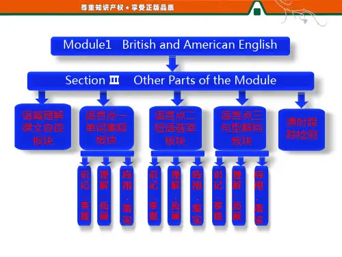 Module1 Section Ⅲ Other Parts of the Module
