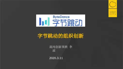字节跳动的组织创新 ppt课件