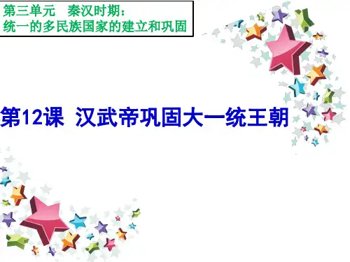 汉武帝巩固大一统王朝课件