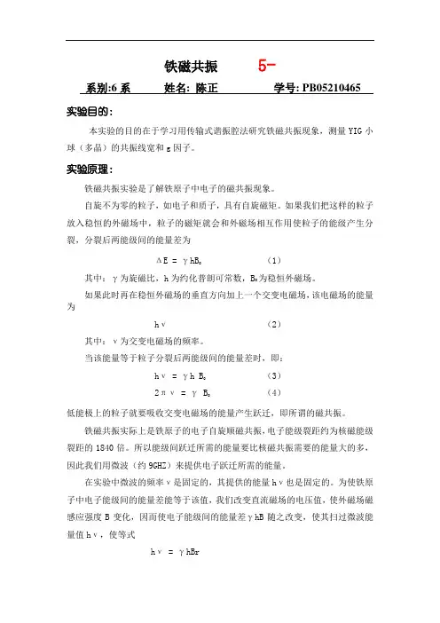 铁磁共振报告