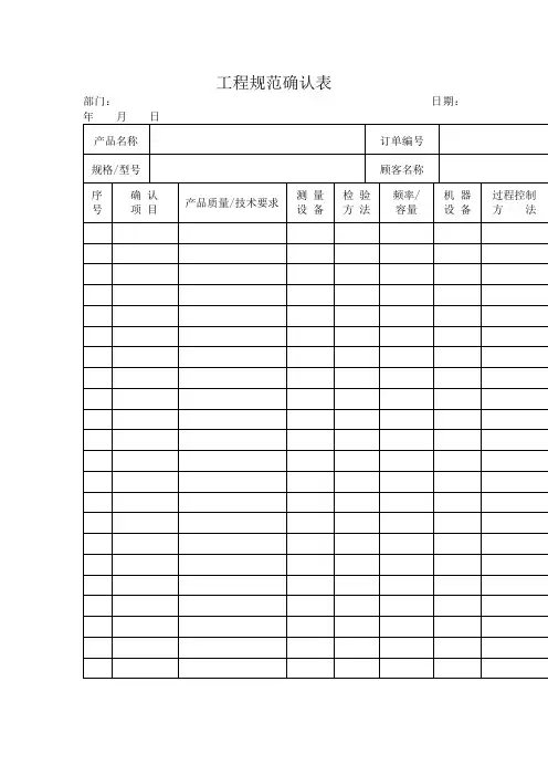 工程规范确认表.doc