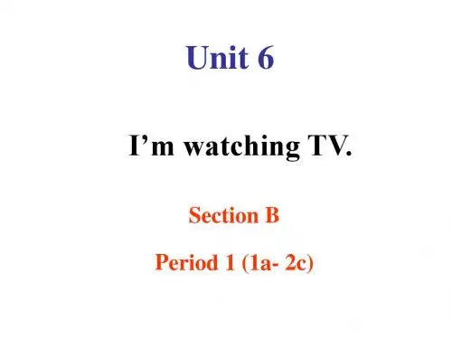 山东省沂南县张庄镇初级中学Unit 6 I’m watching TV Section B-1备课课件 人教新目标版七年级下