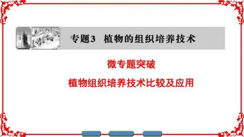 2018年人教版生物选修1专题3 微专题突破