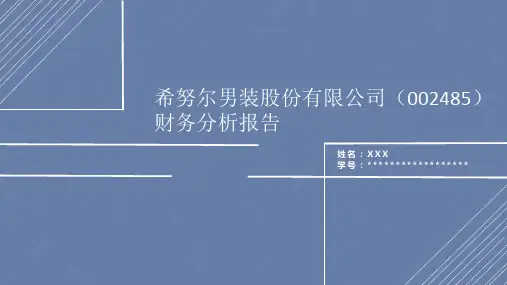 财务分析报告PPT模板