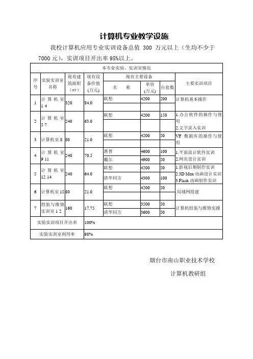 计算机教学设施