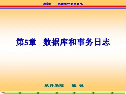 Chapter5-数据库与事务日志