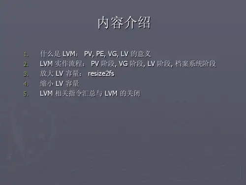 逻辑卷轴管理员 (LVM)