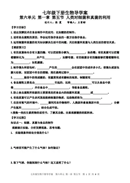 人类对细菌和真菌的利用