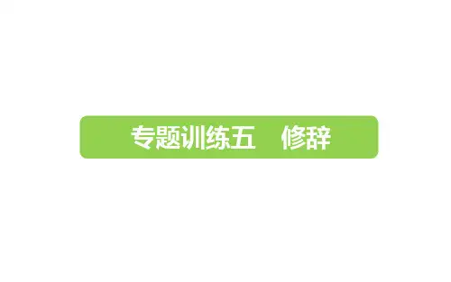 【精品】六年级下册语文课件-2019小升初-专题训练五 修辞|全国通用