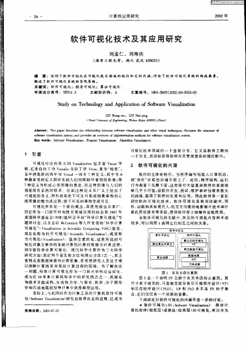 软件可视化技术及其应用研究