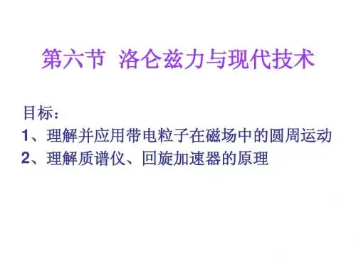 洛仑兹力与现代技术