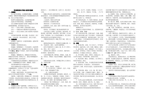河北版 初一生物 上册复习提纲