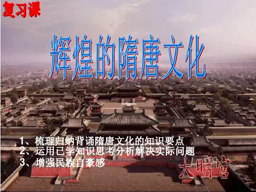 《辉煌的隋唐文化》PPT课件