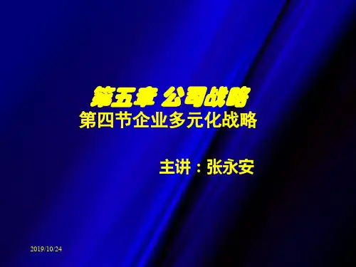五章公司战略多元化5.4-5.5