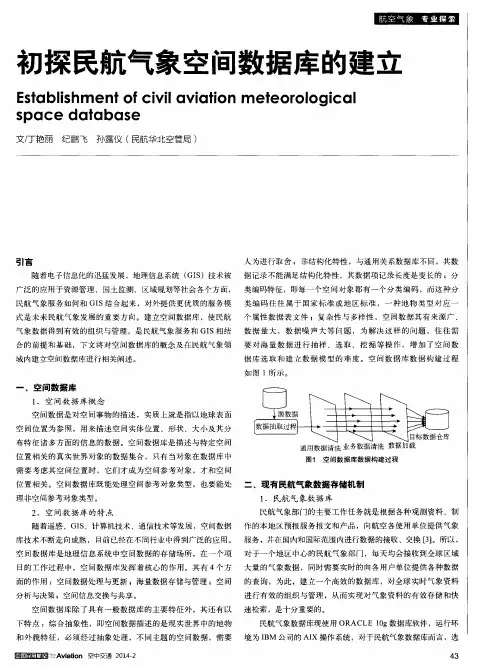初探民航气象空间数据库的建立