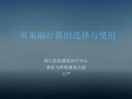 常见助行器的选择与使用