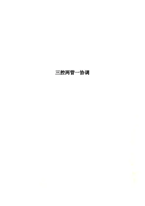 三控两管一协调
