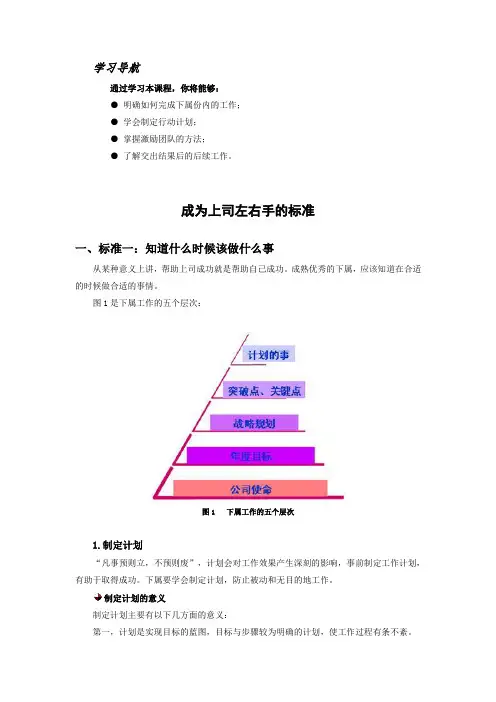 成为上司左右手的标准