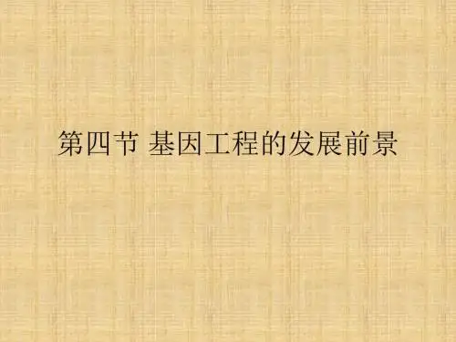 2018年学习基因工程的成果和发展前景课件PPT