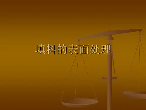 填料的表面处理