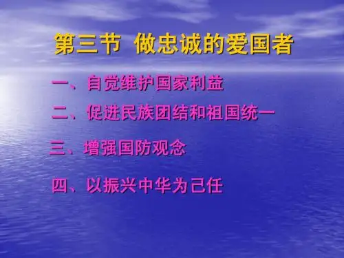 做忠诚的爱国者