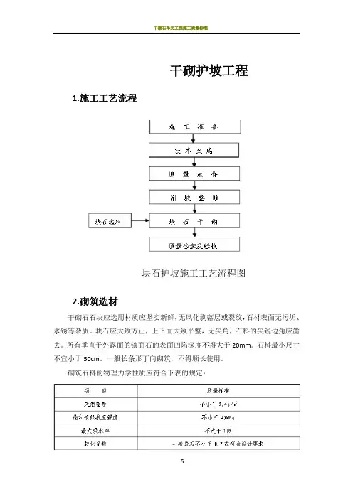 干砌石护坡施工工艺 4