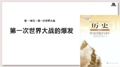 人教版高中历史选修3 20世纪的战争与和平 第一次世界大战的爆发课件