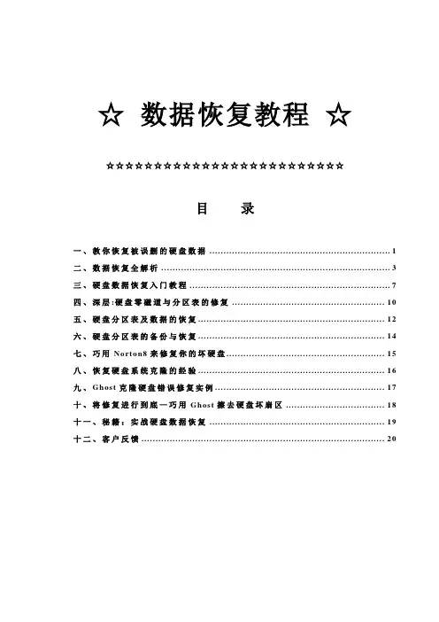数据恢复教程