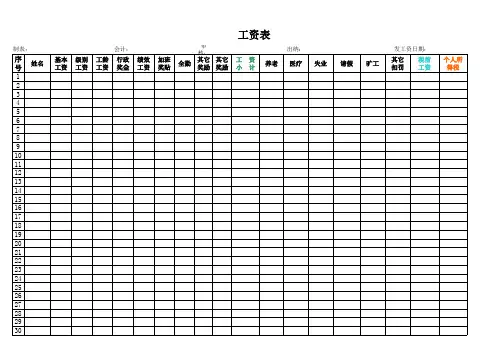 史上最牛X工资表带工资条