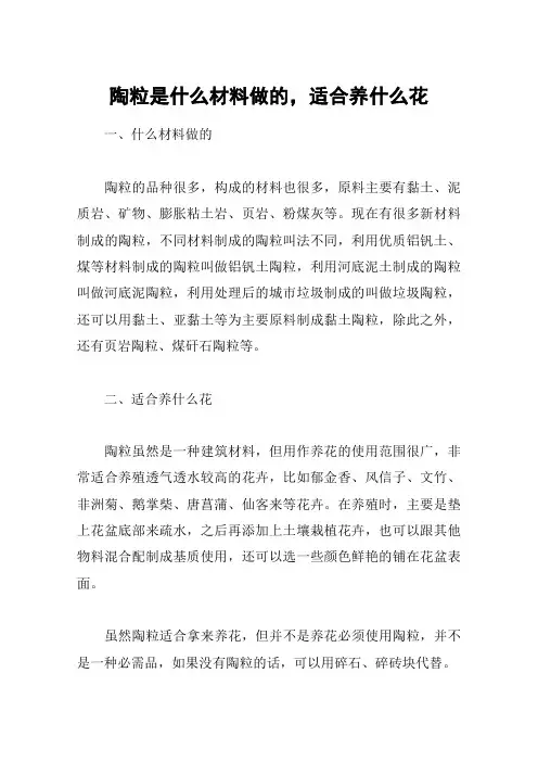 陶粒是什么材料做的,适合养什么花