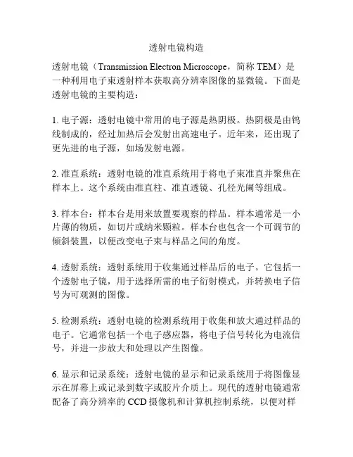 透射电镜构造