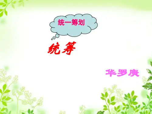 《统筹方法》公开课课件