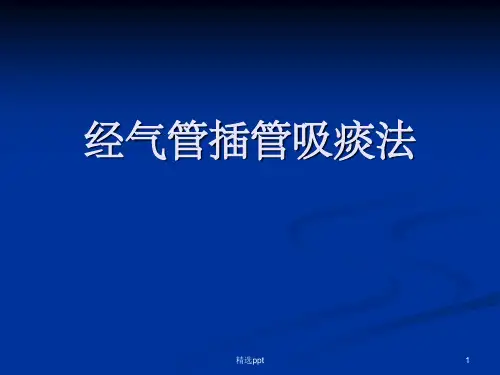 经气管插管吸痰的护理1ppt课件