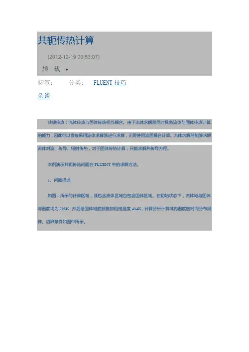 Ansys 共轭传热分析实例