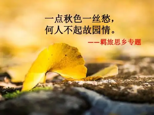羁旅思乡