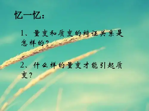 PPT教学课件量变和质变