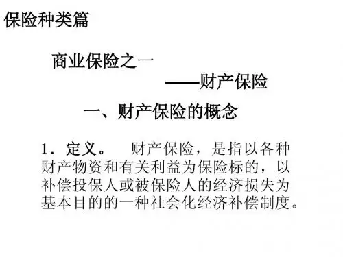 《保险学》教学7--第9章  财产保险