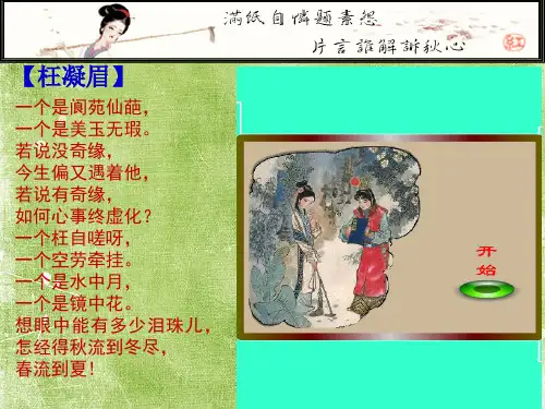 林黛玉进贾府—小说中塑造人物形象的方法 PPT