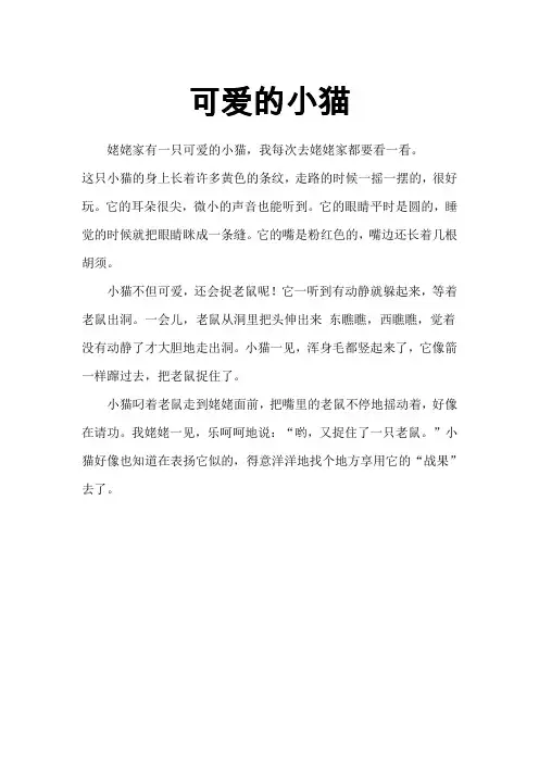 描写小动物的作文