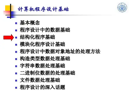 计算机程序设计基础第3章