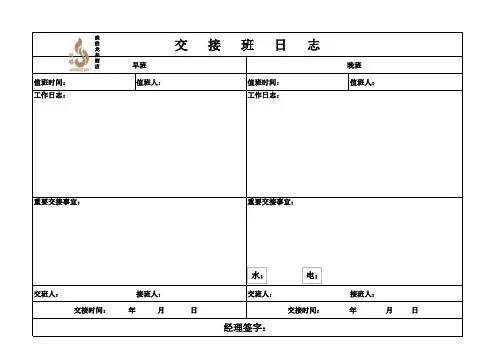 交接班日志