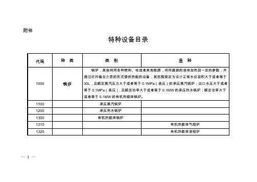 《特种设备目录》(2014年)
