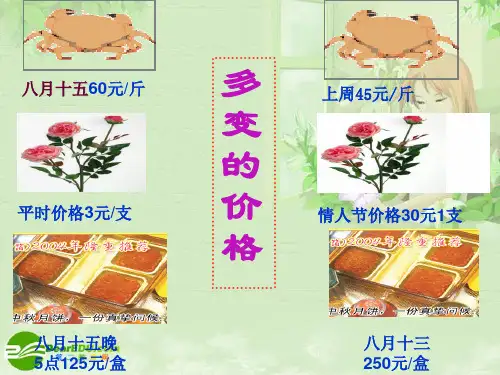 高中政治 第二课第一框 影响价格的因素课件 新人教版必修1