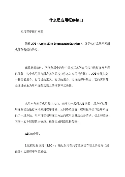 什么是应用程序接口