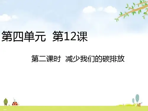 减少我们的碳排放PPT优质课件