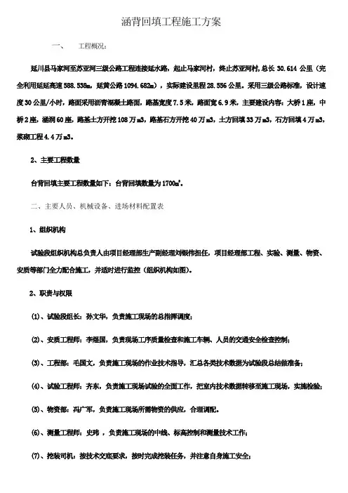砂砾石-涵洞台背回填施工方案